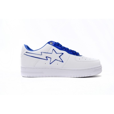 Special Sale A Bathing Ape Bape Sta Low White and Blue Border,1J30-191-017