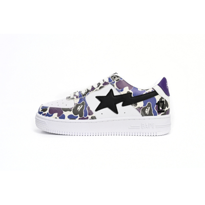 Special Sale A Bathing Ape Bape Sta Low White Purple Color Spray,1J22 291 004