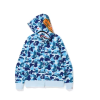 BAPE Big ABC Camo Shark Full Zip Hoodie Blue