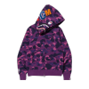 BAPE Color Camo Shark Full Zip Hoodie Purple