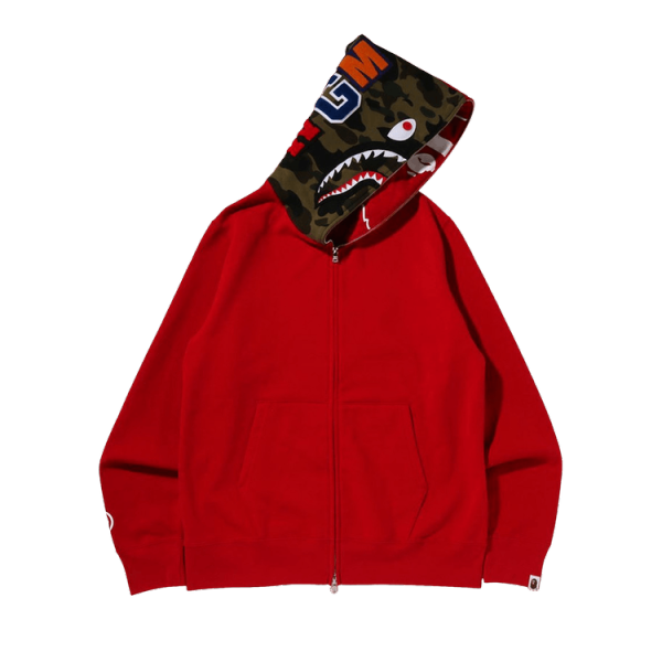 BAPE Crazy Face Full Zip Hoodie Red