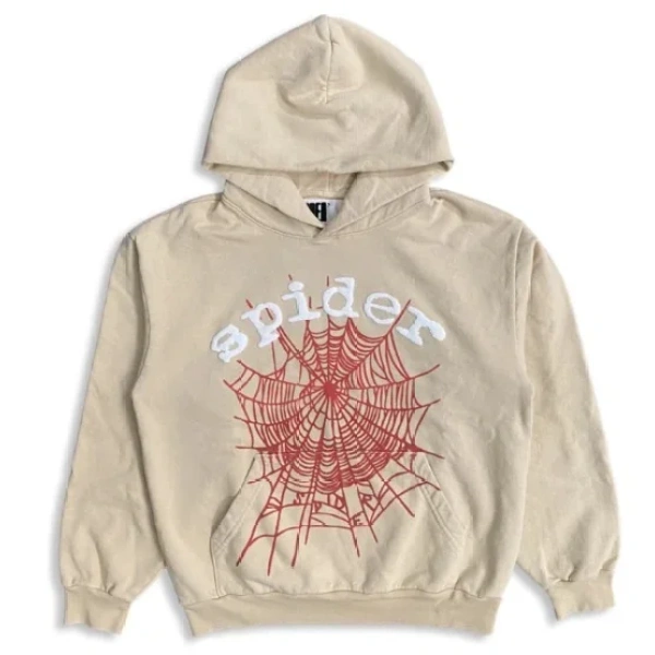 SP5DER Worldwide Websuit Beige Hoodie