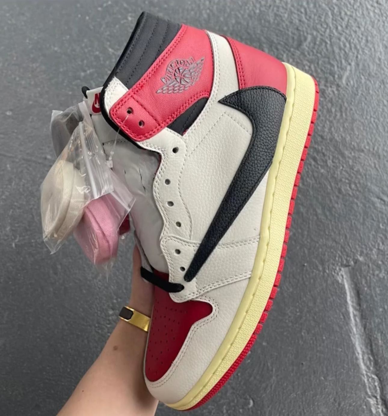 PKGoden Jordan 1 High OG SP Fragment x Travis Scott Red