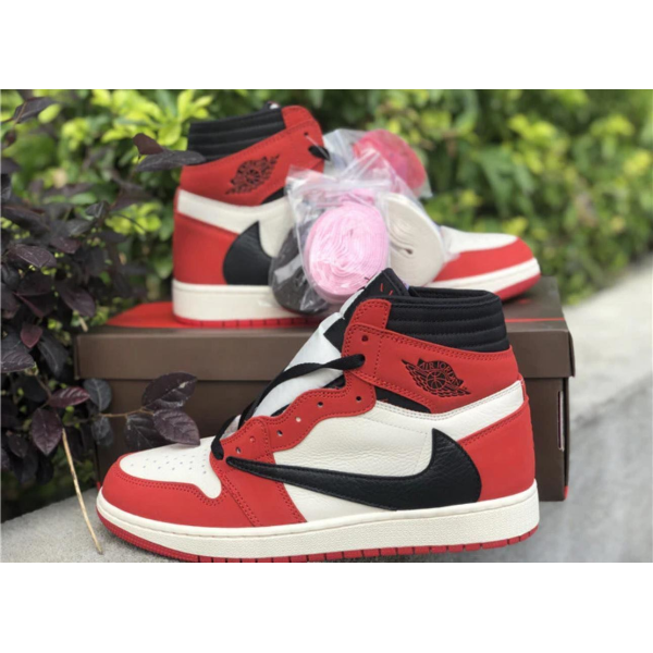 PKGoden Jordan 1 High OG SP Fragment x Travis Scott Red