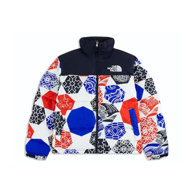 The North Face 1996 Retro Nuptse IC Geo Print Jacket Blue