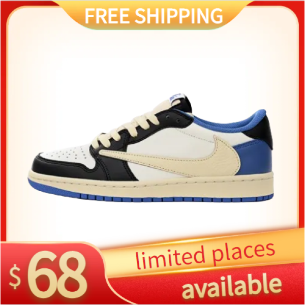 🔥Free Shipping🔥 Jordan 1 Low Travis Scott x Fragment Design,DM7866-140