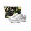 Special Sale A Bathing Ape Bape Sta Low White Grey Rao Noodles 1170-191-021