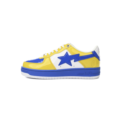 Special Sale A Bathing Ape Bape Sta Low White Baolan Yellow 1180-191-006