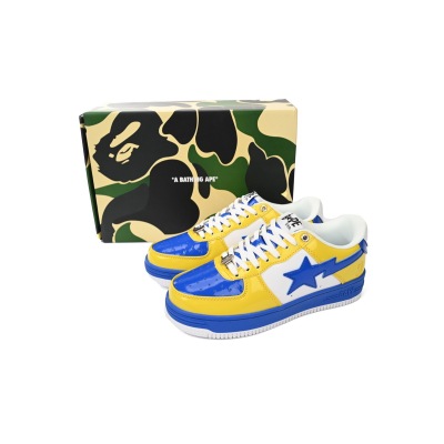 Special Sale A Bathing Ape Bape Sta Low White Baolan Yellow 1180-191-006