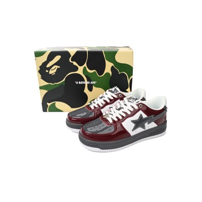 Special Sale A Bathing Ape Bape Sta Nostalgic Burgundy Grey 1180-191-0096