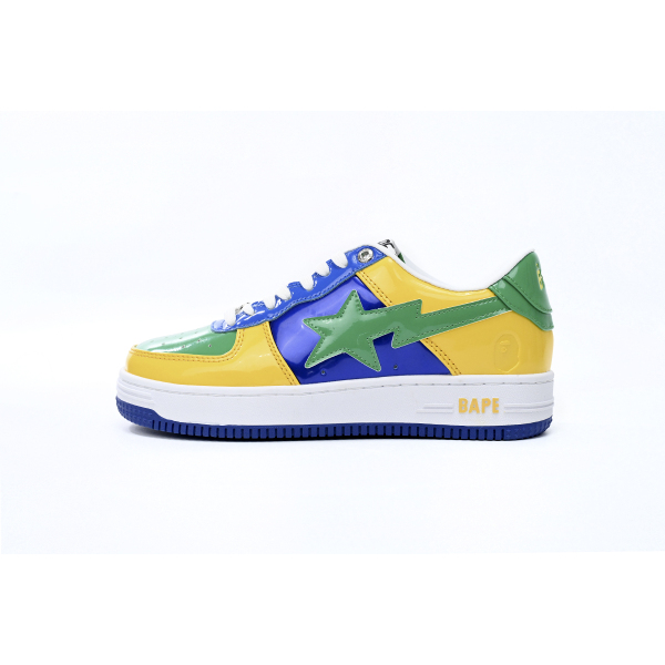 Special Sale A Bathing Ape Bape Sta Low Black Yellow Green Orchid 1180 191 004