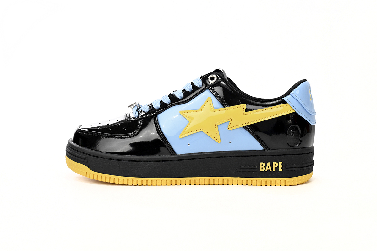 Special Sale A Bathing Ape Bape Sta Low Black, Blue, And Yellow 1H20 191 046
