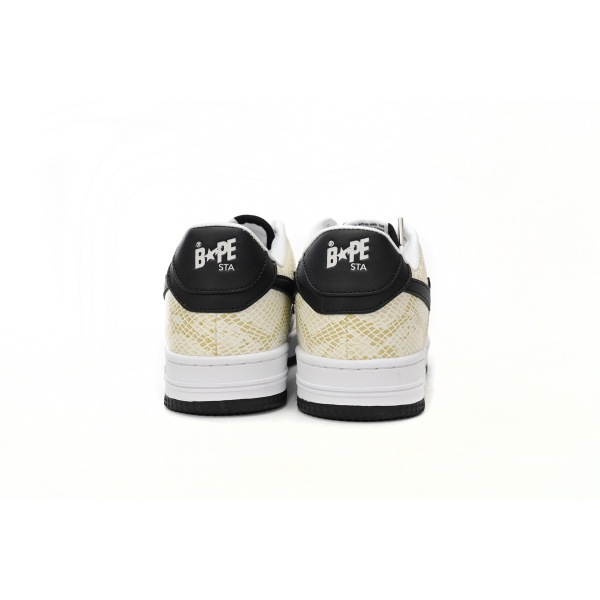 Special Sale A Bathing Ape Bape Sta Low White Snake Skin Pattern 1180 191 009