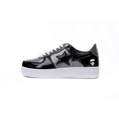 Special Sale A Bathing Ape Bape Sta Low Black Grey Baolan 1H20 191 046