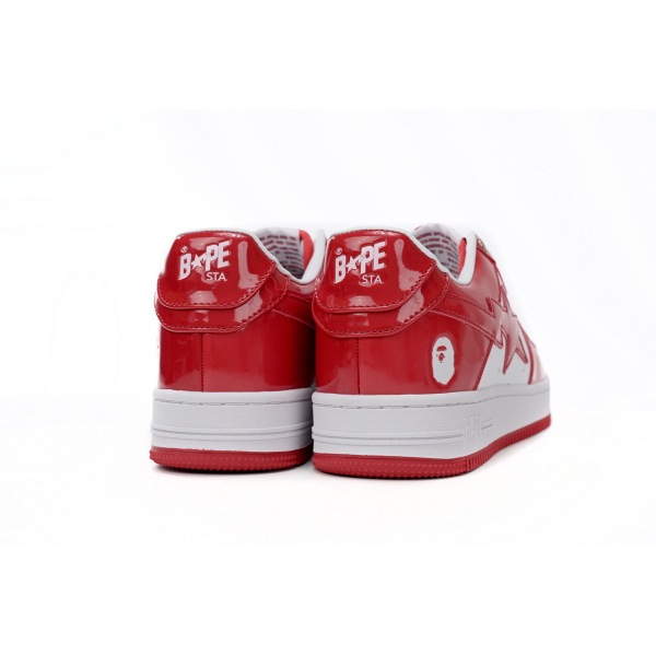 Special Sale A Bathing Ape Bape Sta Low Red And White Mirror Surface 1170 191 022