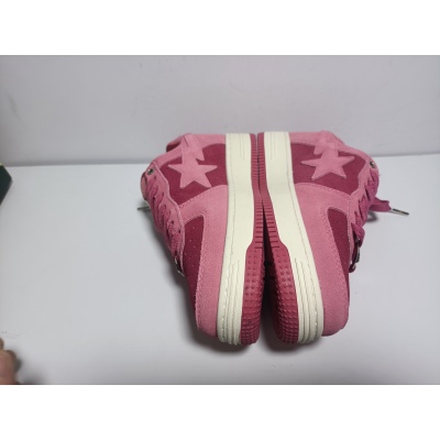 PKGoden A Bathing Ape Bape Sta Pink Suede,1H70-191-004