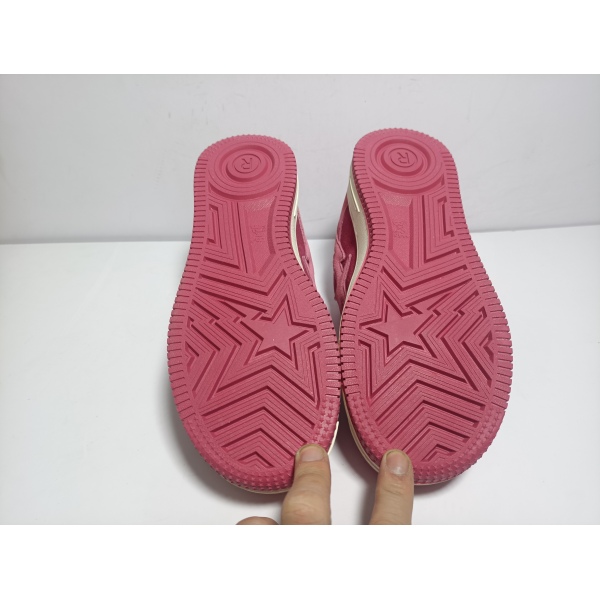 PKGoden A Bathing Ape Bape Sta Pink Suede,1H70-191-004
