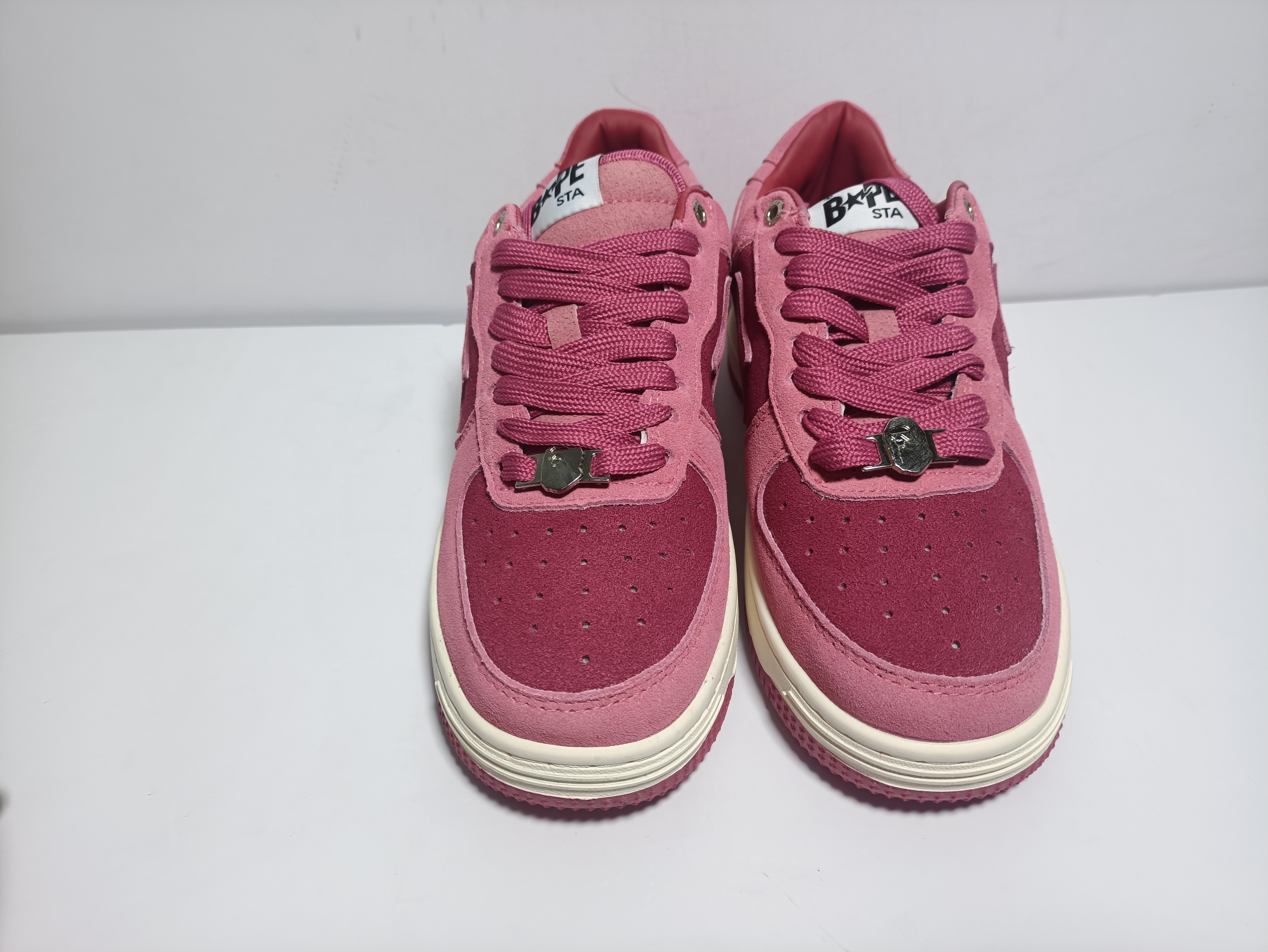 PKGoden A Bathing Ape Bape Sta Pink Suede,1H70-191-004