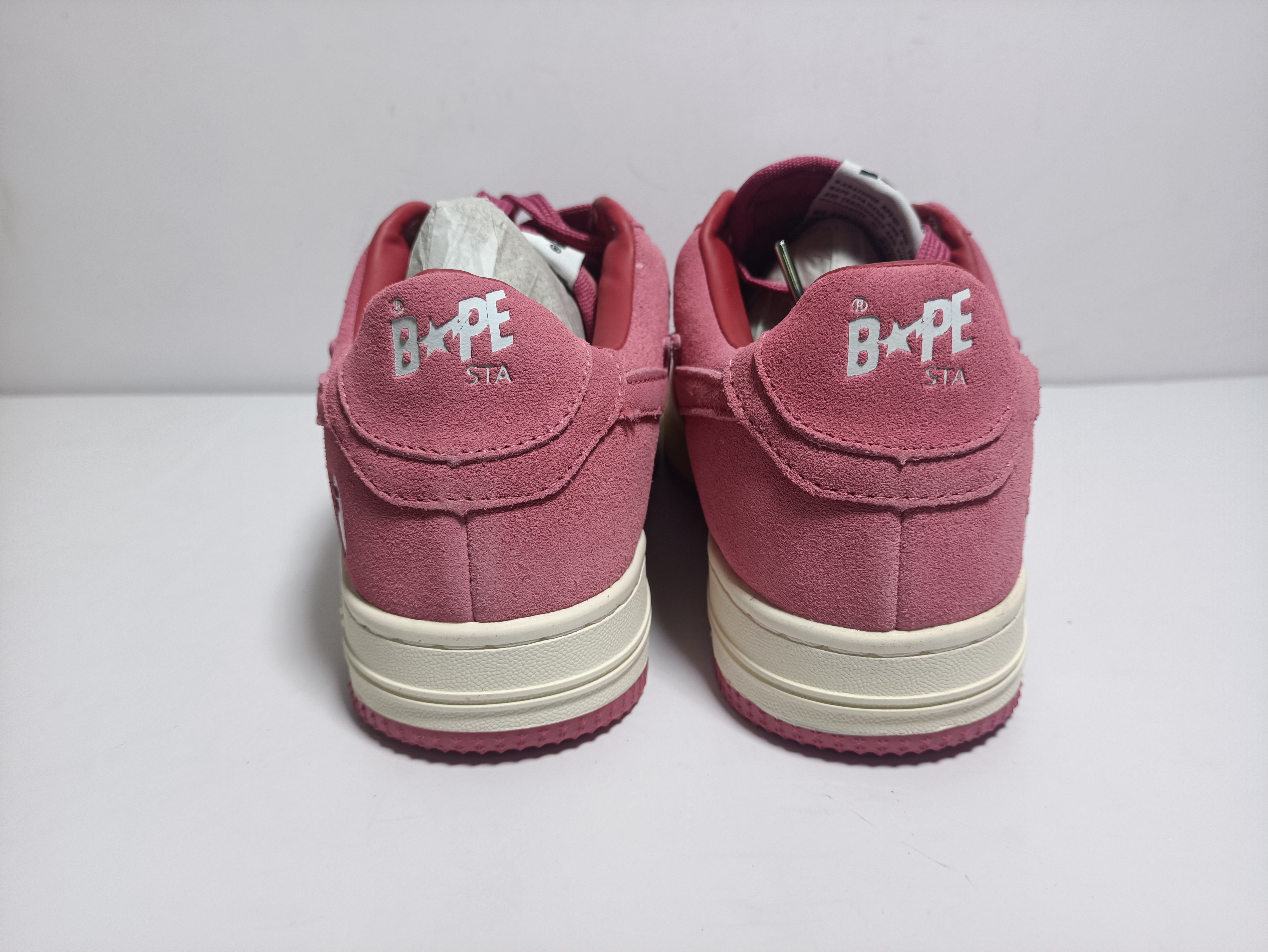 PKGoden A Bathing Ape Bape Sta Pink Suede,1H70-191-004