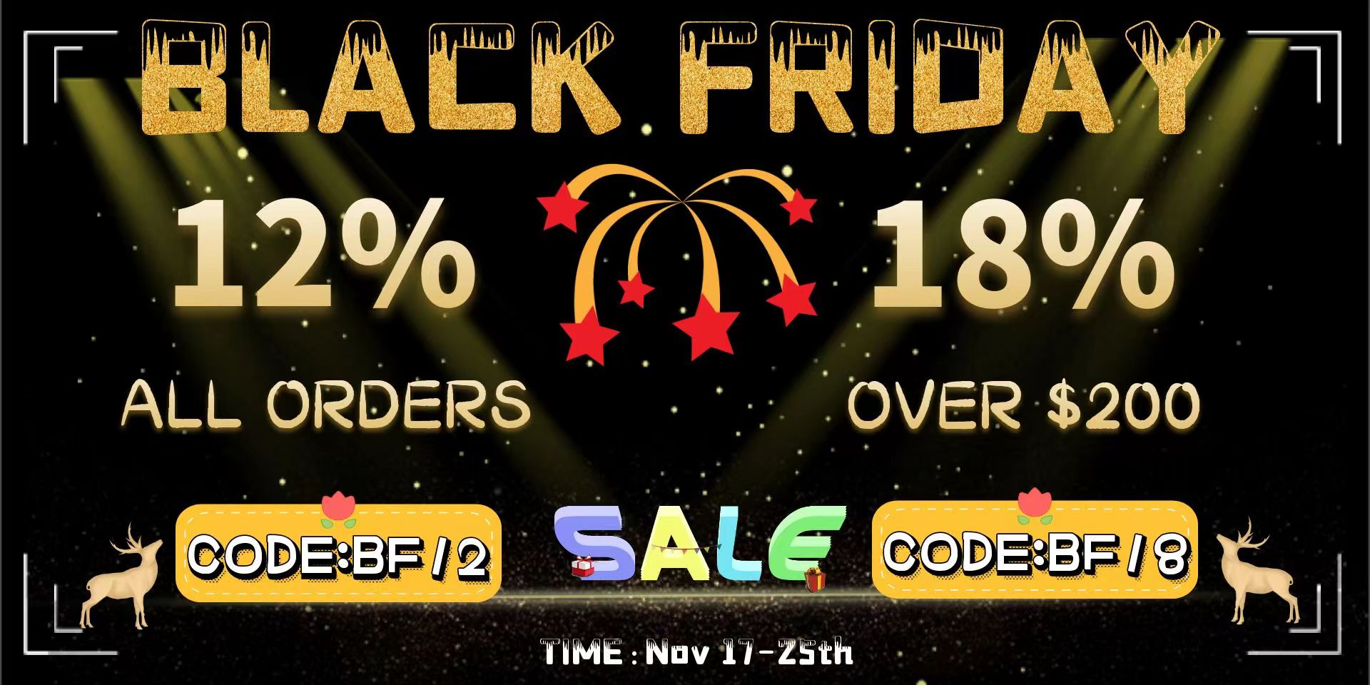 18% discount | Free shipping- Black Friday event