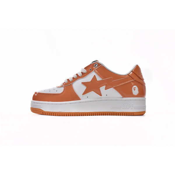 BoostMasterLin A Bathing Ape Bape Sta Patent Leather Orange White 1I70-191-002