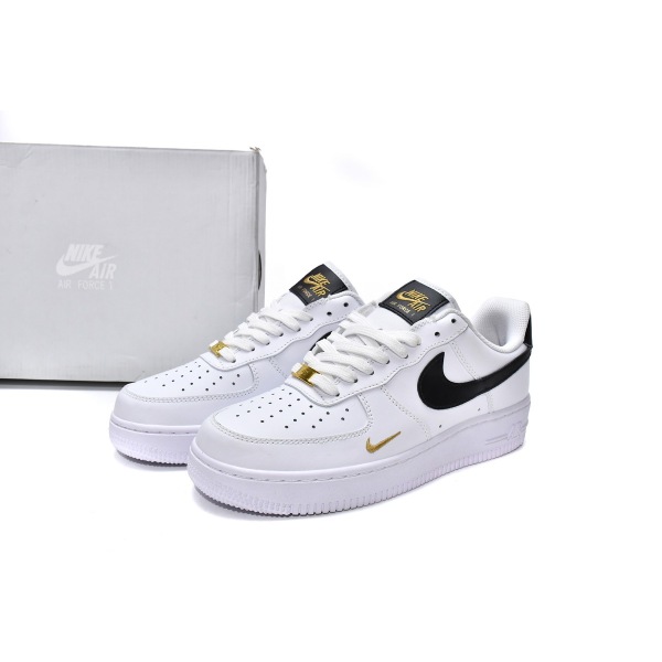BoostMasterLin Air Force 1 Low &#39;07 Essential White Black Gold Mini Swoosh CZ0270-102