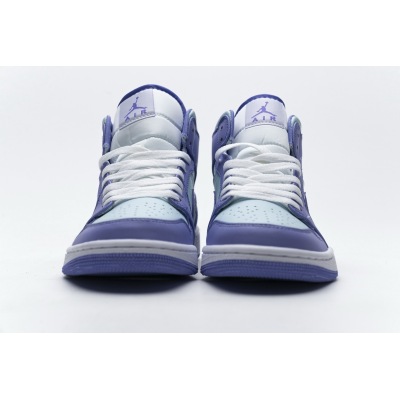 GET Jordan 1 Mid Purple Aqua (GS) 554725-500