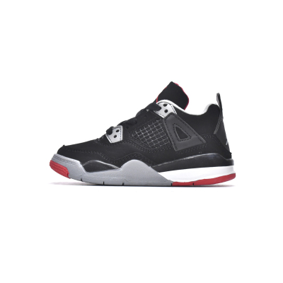 Kid Shoes GET Jordan 4 Retro Bred (2019) (PS) BQ7660-060