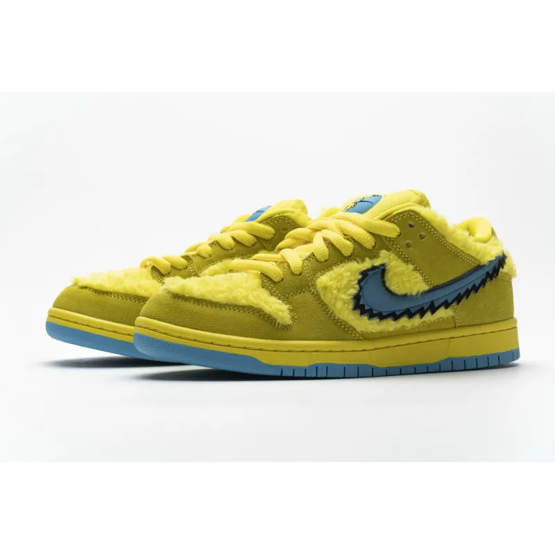 PKGoden ﻿ SB Dunk Low Grateful Dead Bears Opti Yellow, CJ5378-700