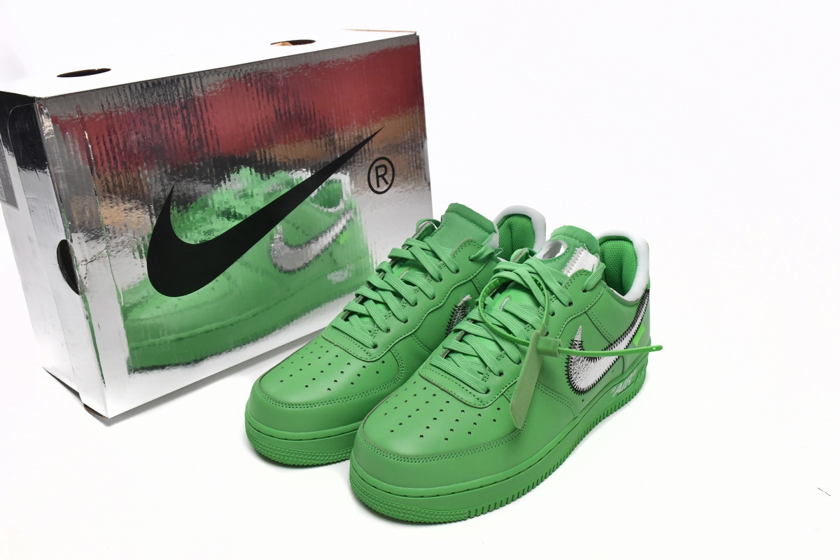 PKGoden  Air Force 1 Low Off-White Light Green Spark, DX1419-300