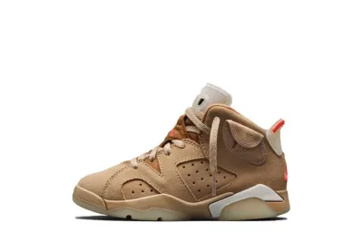 PKGoden   Air Jordan 6 Travis Scott British Khaki,DH0690-200 01