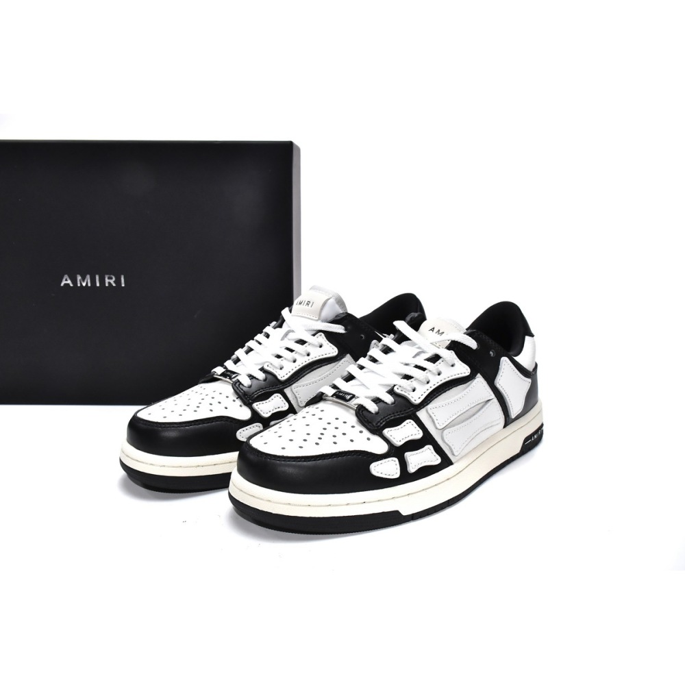 PKGoden AMIRI Skel Top Low White Black, MFS003-004