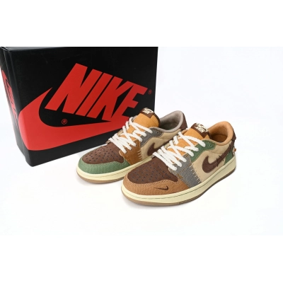 GET  Travis Scott x Air Jordan 1 Low OG Olive, DZ7292-200 01