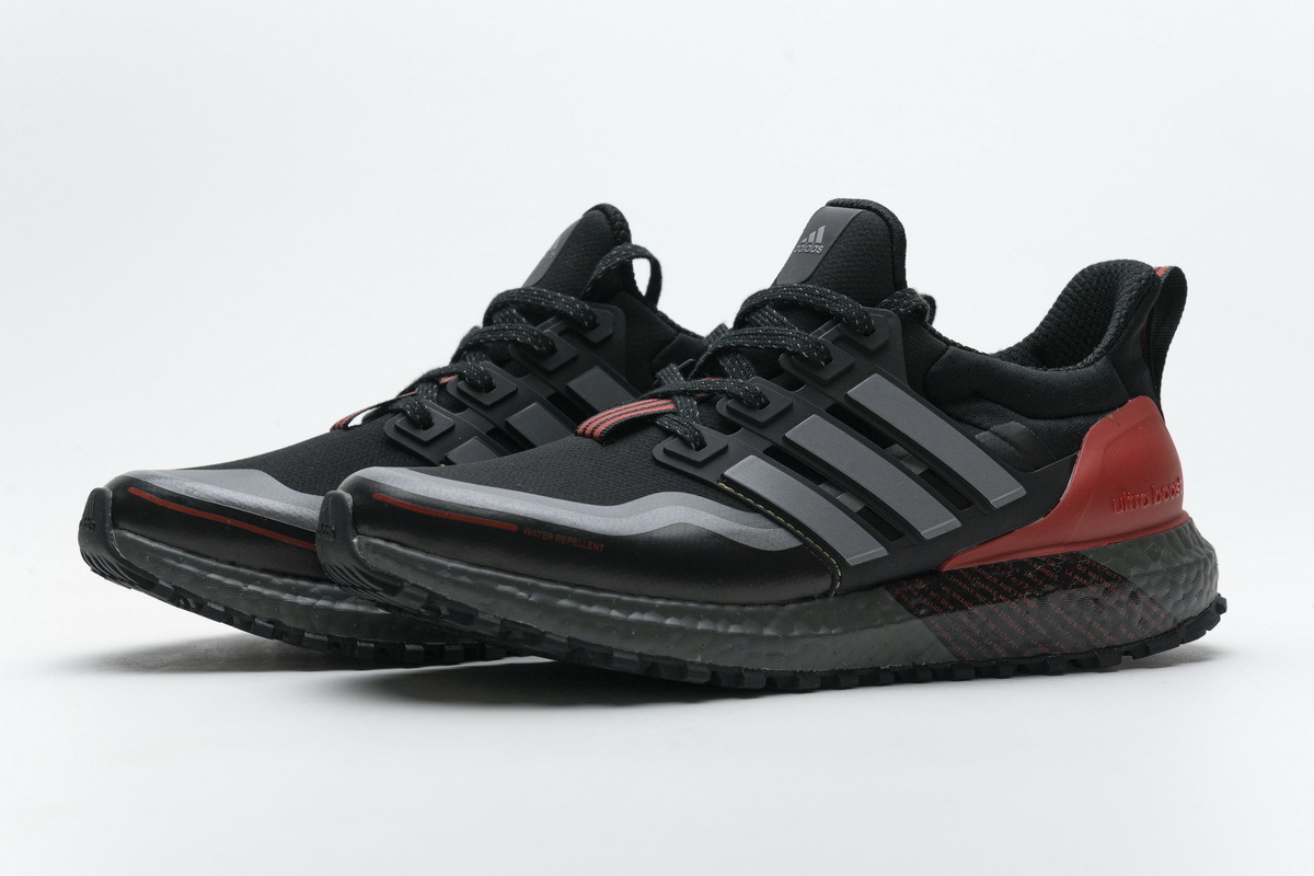 PKGoden  Ultra Boost Guard Black Grey Scarlet,FU9464