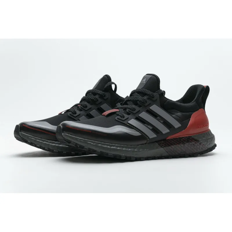 PKGoden  Ultra Boost Guard Black Grey Scarlet,FU9464