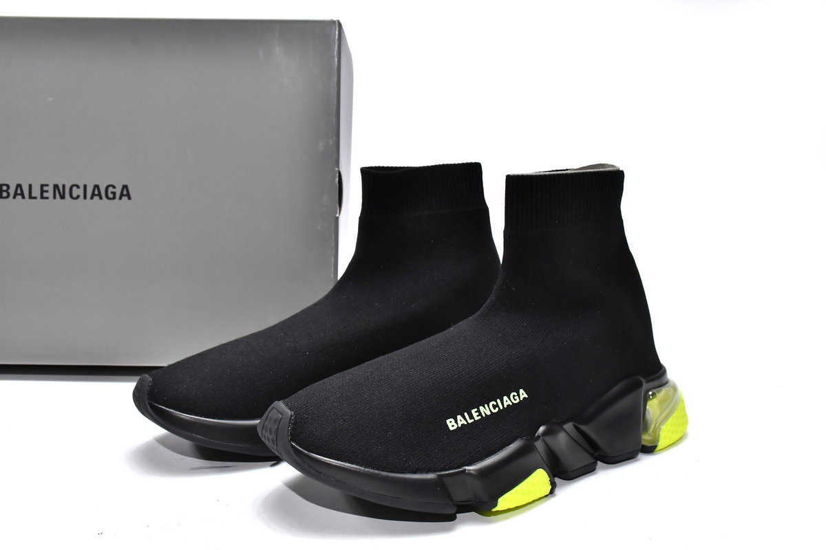 PKGoden    Balenciaga Speed Trainer Black Green