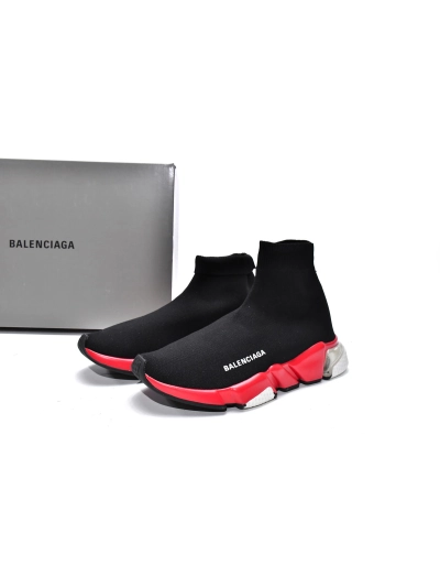 PKGoden    Balenciaga Speed Trainer Black Red 02