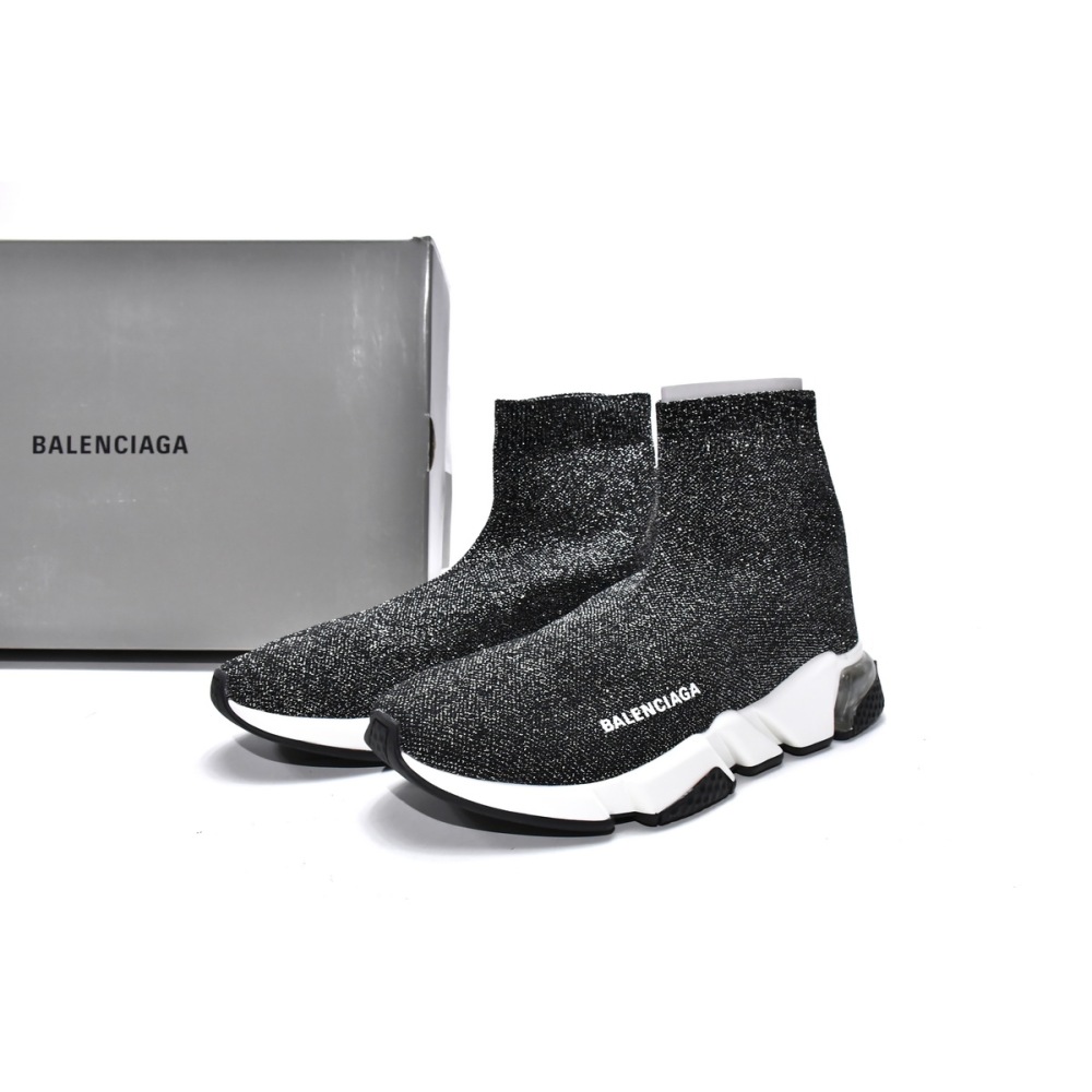 PKGoden   Balenciaga Speed Trainer Silver