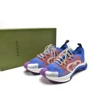 PKGoden  680893-UFE10-8880 Gucci Run Sneakers White Blue Orange