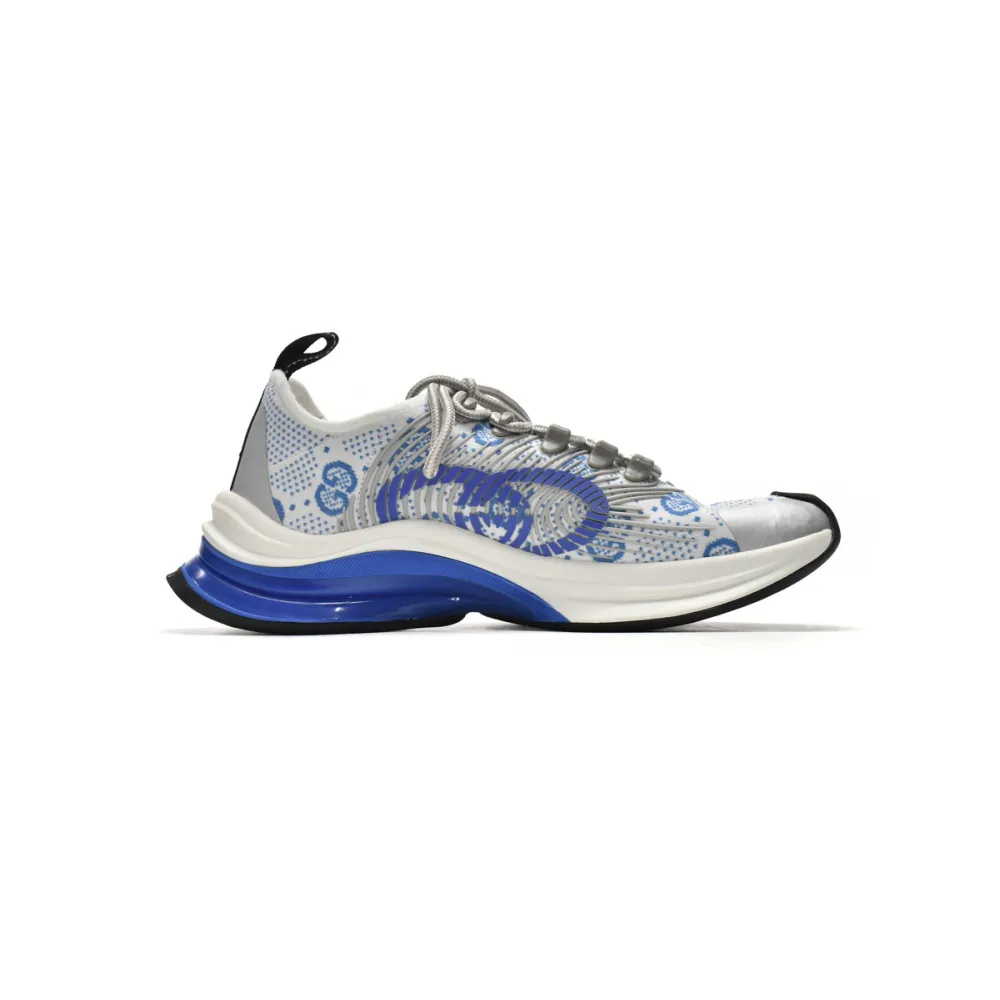 PKGoden  680900-USN10-8485 Gucci Run Sneakers White Blue