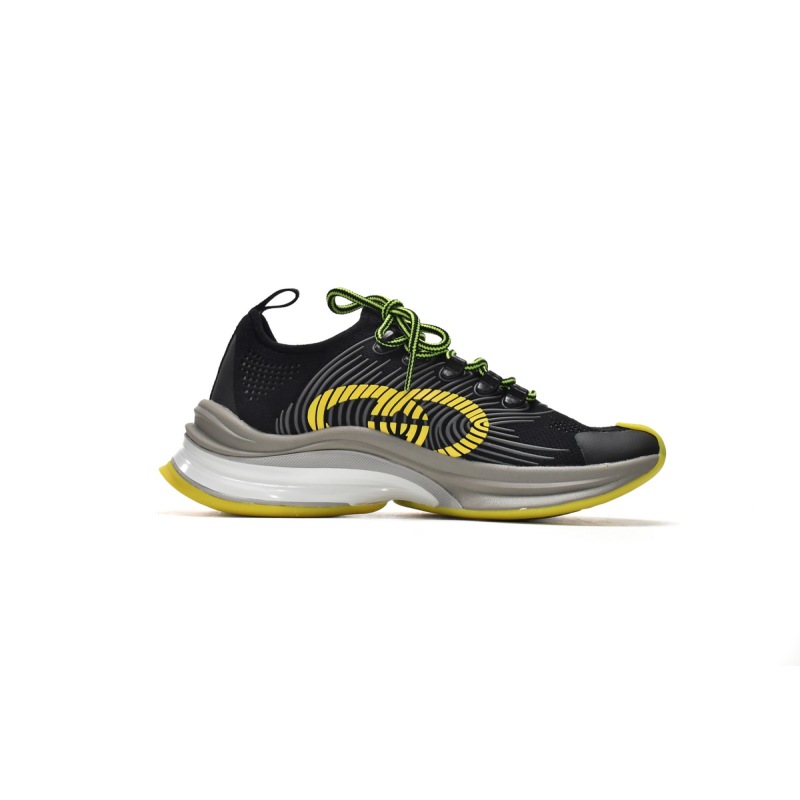 PKGoden  680939-USM10-8480 Gucci Run Sneakers Black Yellow