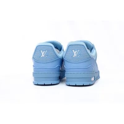 Louis Vuitton Trainer All Blue Embossing 1AARFG  02