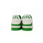 PKGoden   Louis Vuitton Trainer All Blue White Green Lychee Pattern 1ABNIS 