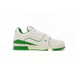 PKGoden   Louis Vuitton Trainer All Blue White Green Lychee Pattern 1ABNIS 