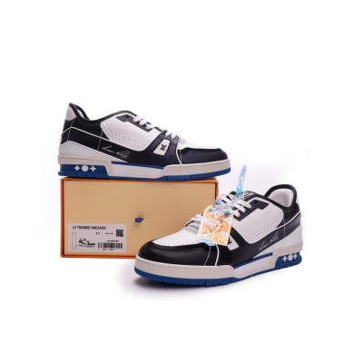 PKGoden   Louis Vuitton Trainer Black Blue GO1220  02