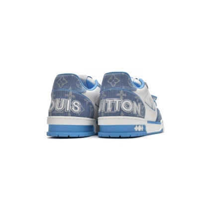PKGoden   Louis Vuitton Trainer Blue Cloth Surface GO0232  02