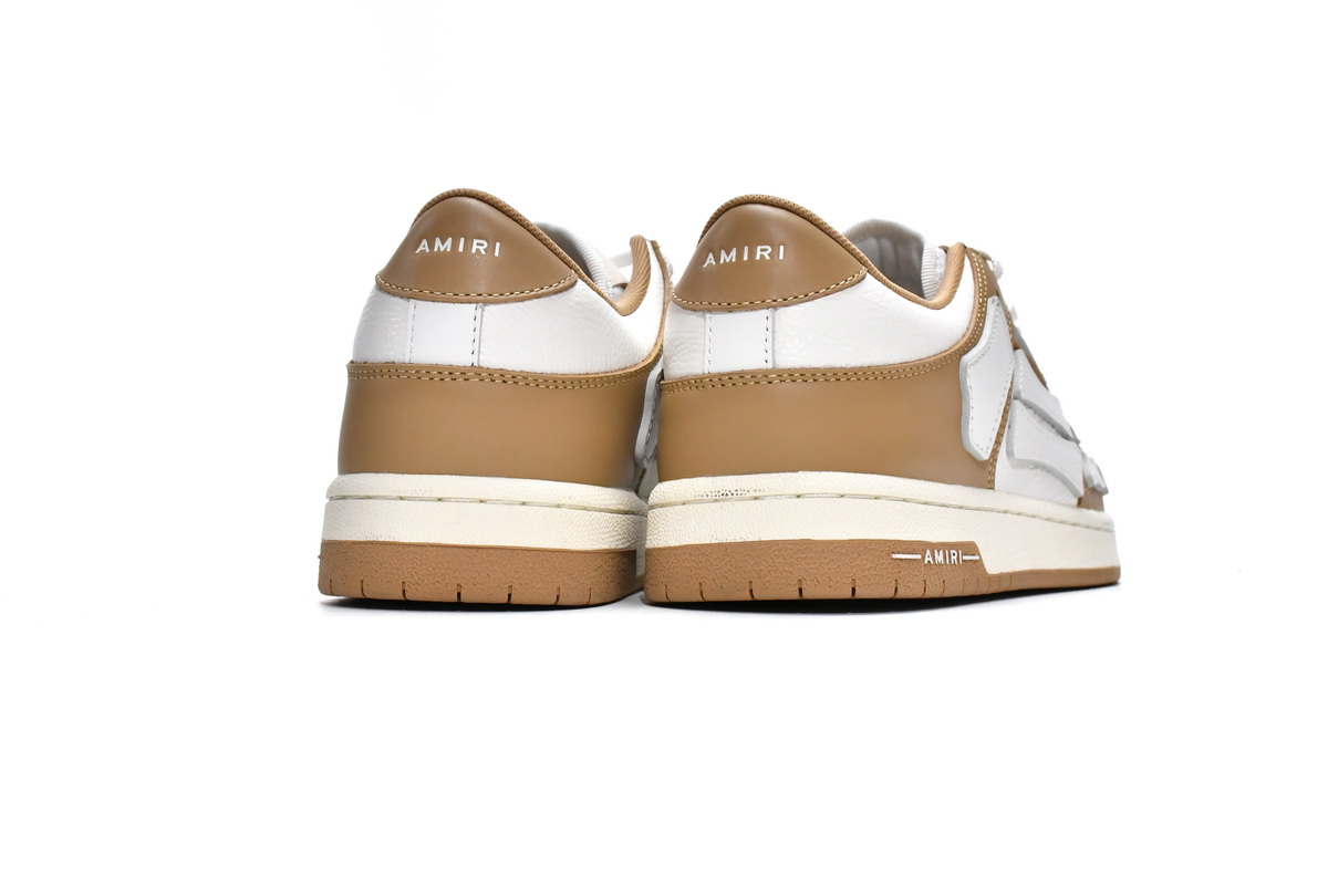 PKGoden AMIRI Skel Top Low White Brown, MFS003-281