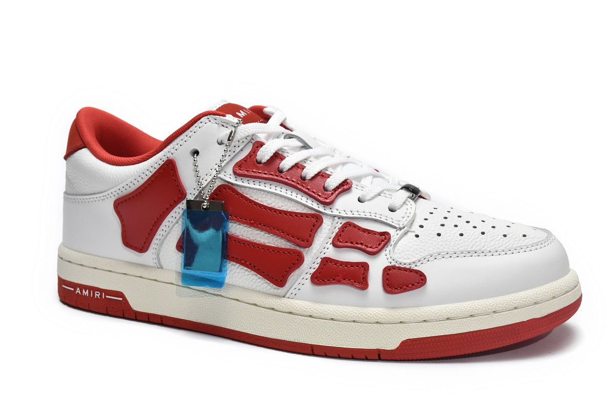 PKGoden AMIRI Skel Top Low White Red, MFS003-124