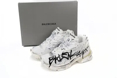 PKGoden    Balenciaga Runner White And Black Characters 677402 W3RBQ 9010 01