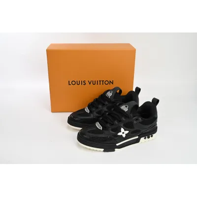 PKGoden PKGoden  Louis Vuitton Leather lace up Fashionable Board Shoes Black 51BCOLRB 01
